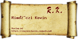 Rimóczi Kevin névjegykártya